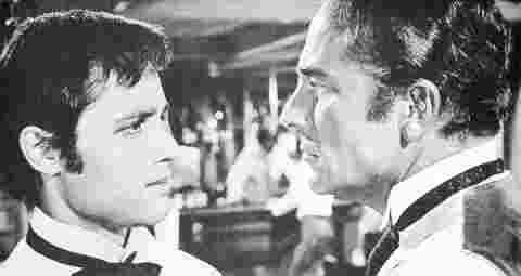 Sal Mineo and Rossano Brazzi as the Borghese father and son